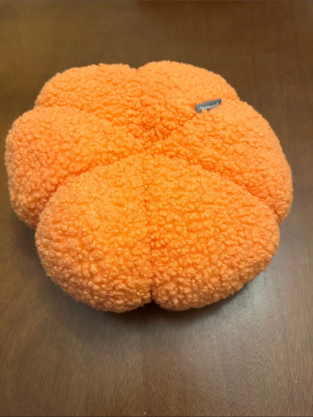Hallmark Orange Sherpa Plush Pumpkin with Resin Stem